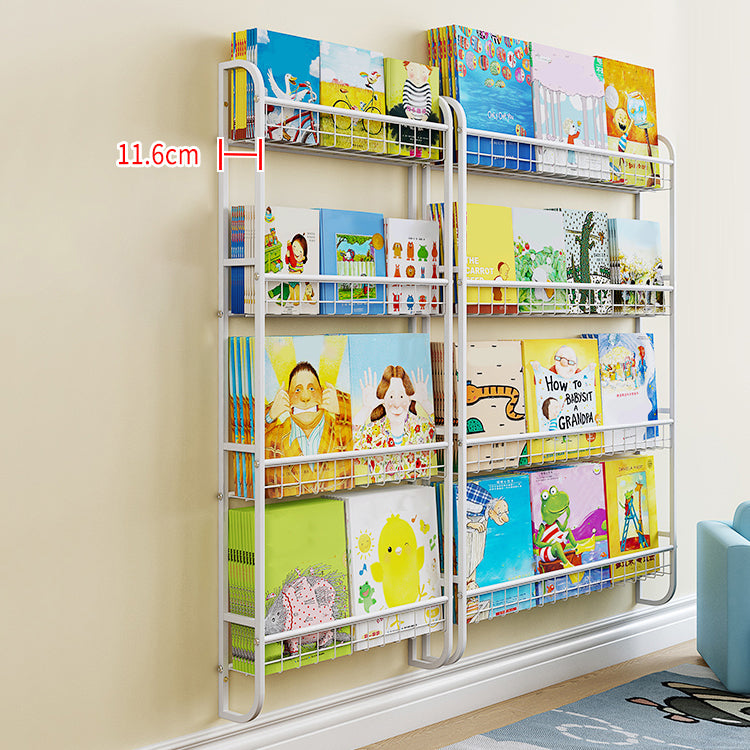 Modern Style Bookshelf Wall Mounted Metal Bookcase for Kid Room Clearhalo 'Bookcases' 'furn' 'furn_bookcases' 'Furniture' 'furniture_bookcases' 'Office Furniture' 4924343