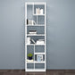 80.71"H Bookcase Open Back Contemporary Style Bookshelf for Office Home 23.6"L x 9.8"W x 80.7"H White Clearhalo 'Bookcases' 'furn' 'furn_bookcases' 'Furniture' 'furniture_bookcases' 'Office Furniture' 4924360