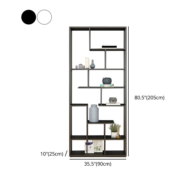 80.71"H Bookcase Open Back Contemporary Style Bookshelf for Office Home Clearhalo 'Bookcases' 'furn' 'furn_bookcases' 'Furniture' 'furniture_bookcases' 'Office Furniture' 4924365
