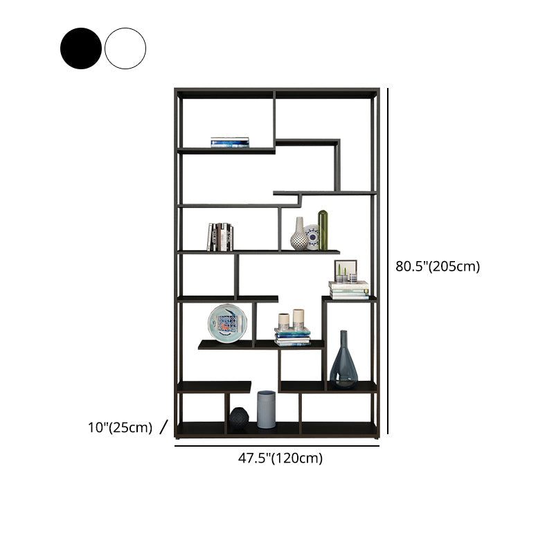 80.71"H Bookcase Open Back Contemporary Style Bookshelf for Office Home Clearhalo 'Bookcases' 'furn' 'furn_bookcases' 'Furniture' 'furniture_bookcases' 'Office Furniture' 4924366