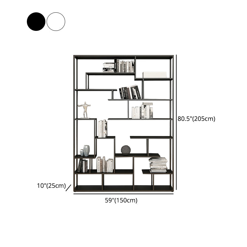 80.71"H Bookcase Open Back Contemporary Style Bookshelf for Office Home Clearhalo 'Bookcases' 'furn' 'furn_bookcases' 'Furniture' 'furniture_bookcases' 'Office Furniture' 4924367