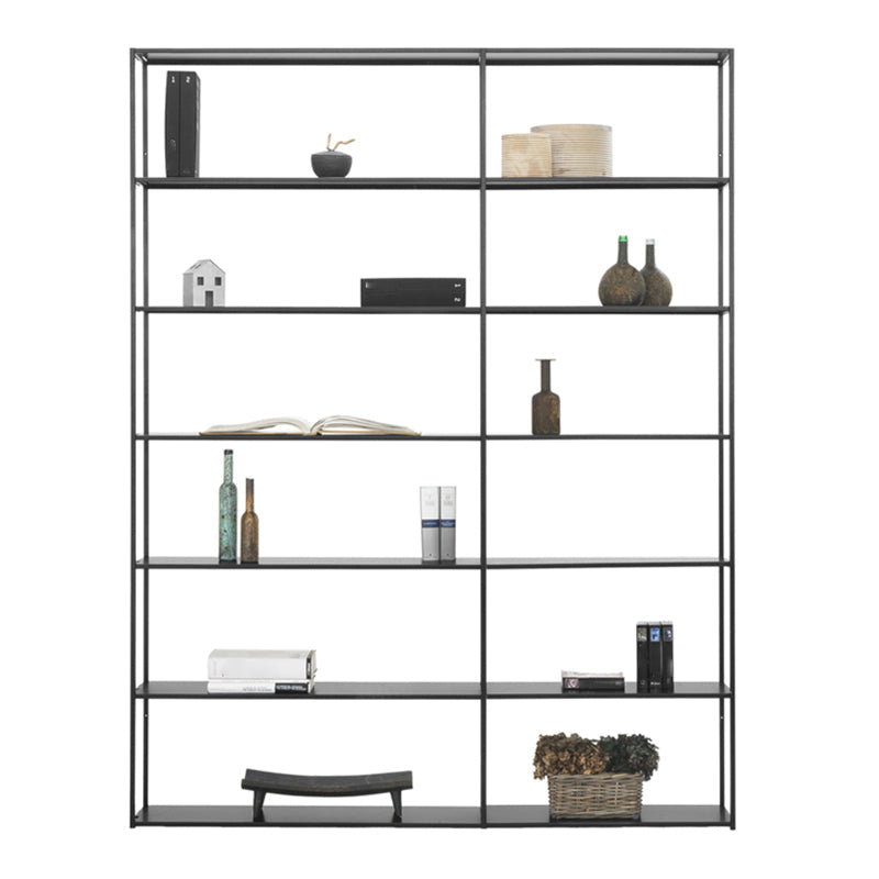 70.87"H Bookcase Open Back Contemporary Style Bookshelf for Home Office Black Clearhalo 'Bookcases' 'furn' 'furn_bookcases' 'Furniture' 'furniture_bookcases' 'Office Furniture' 4924369