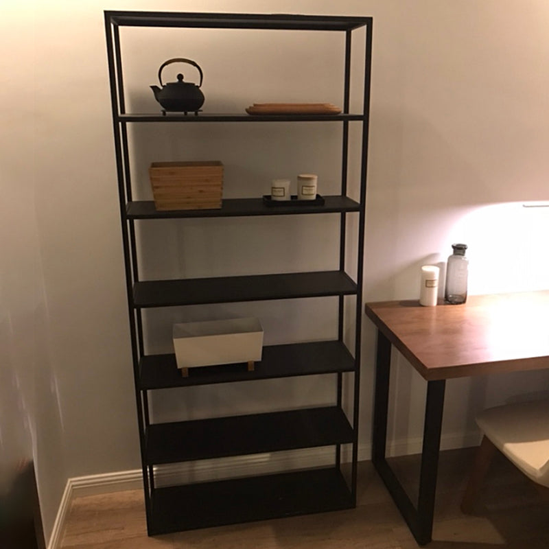 70.87"H Bookcase Open Back Contemporary Style Bookshelf for Home Office Black Clearhalo 'Bookcases' 'furn' 'furn_bookcases' 'Furniture' 'furniture_bookcases' 'Office Furniture' 4924373