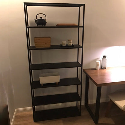 70.87"H Bookcase Open Back Contemporary Style Bookshelf for Home Office Black Clearhalo 'Bookcases' 'furn' 'furn_bookcases' 'Furniture' 'furniture_bookcases' 'Office Furniture' 4924373