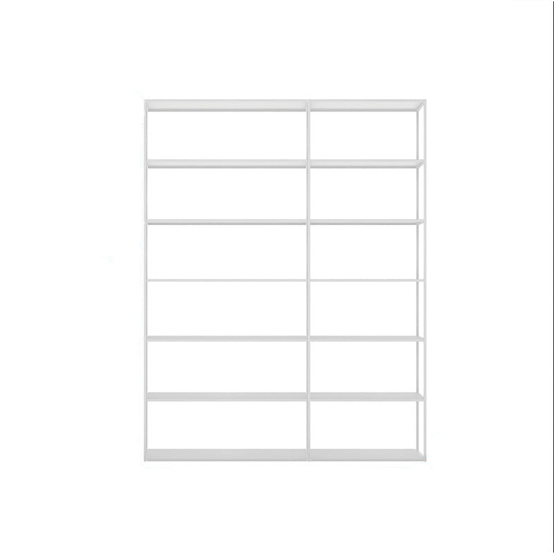 70.87"H Bookcase Open Back Contemporary Style Bookshelf for Home Office 55"L x 10"W x 71"H White Clearhalo 'Bookcases' 'furn' 'furn_bookcases' 'Furniture' 'furniture_bookcases' 'Office Furniture' 4924375