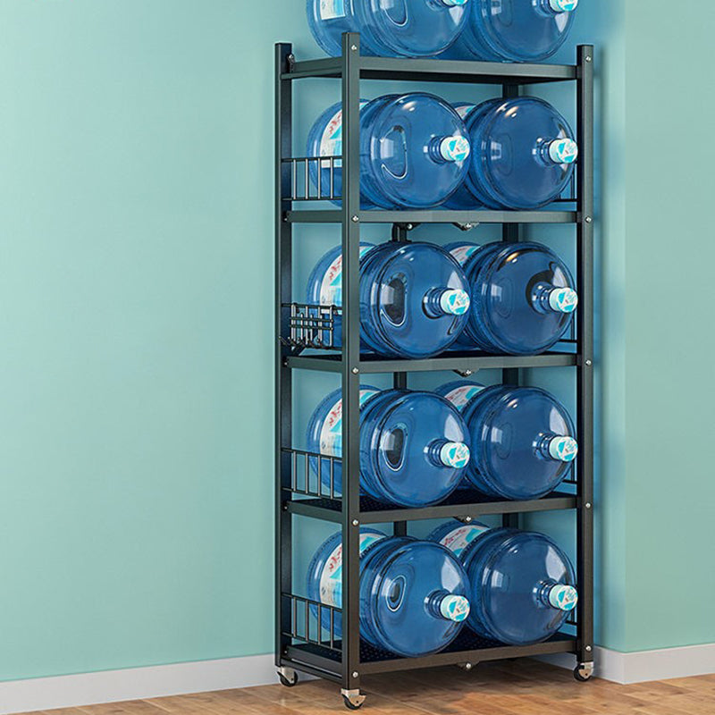 Foldable Bookcase Open Back Bookshelf with Casters for Study Room Office Clearhalo 'Bookcases' 'furn' 'furn_bookcases' 'Furniture' 'furniture_bookcases' 'Office Furniture' 4924406