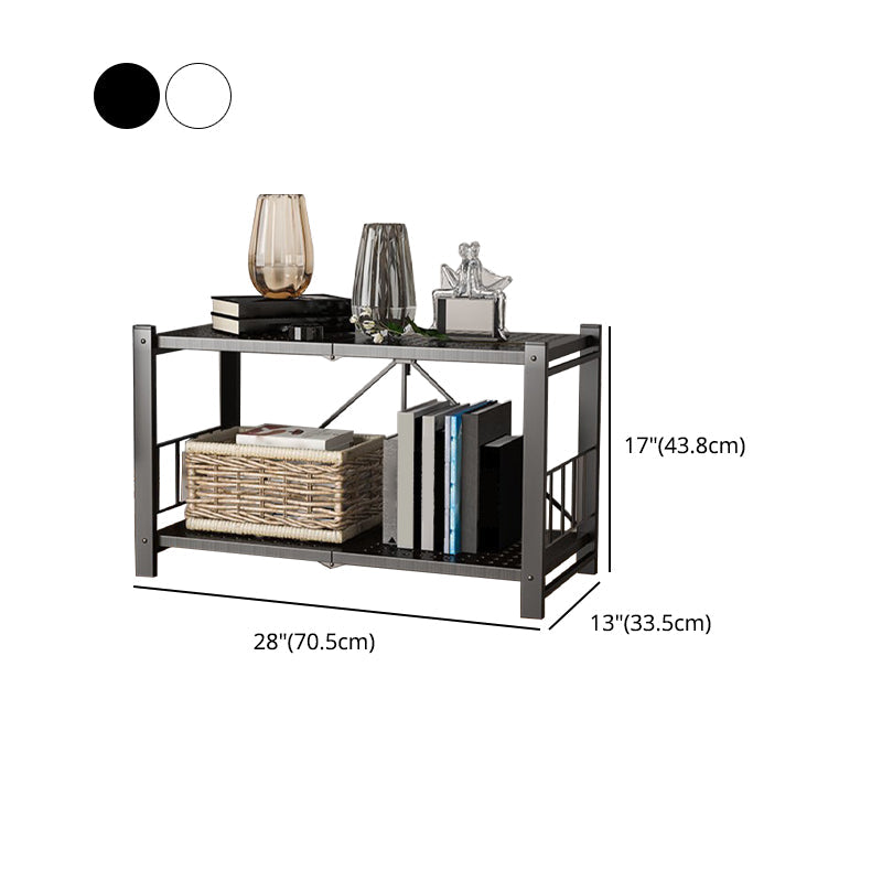 Foldable Bookcase Open Back Bookshelf with Casters for Study Room Office Clearhalo 'Bookcases' 'furn' 'furn_bookcases' 'Furniture' 'furniture_bookcases' 'Office Furniture' 4924407