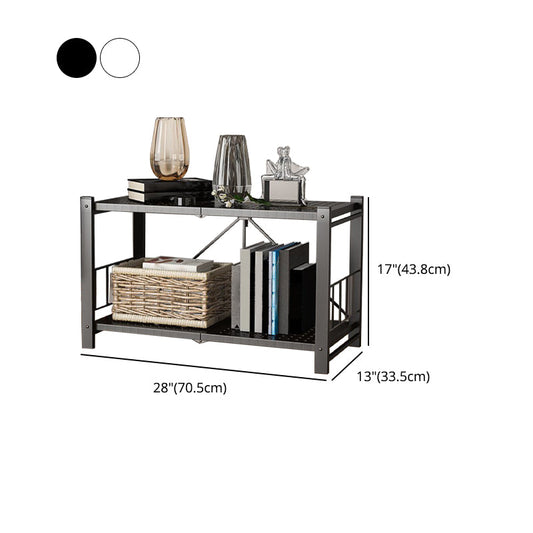 Foldable Bookcase Open Back Bookshelf with Casters for Study Room Office Clearhalo 'Bookcases' 'furn' 'furn_bookcases' 'Furniture' 'furniture_bookcases' 'Office Furniture' 4924407