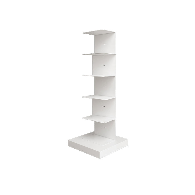 Geometric Bookshelf Modern Style Metal Bookcase for Home Office 13.8"L x 13.8"W x 35.4"H White Clearhalo 'Bookcases' 'furn' 'furn_bookcases' 'Furniture' 'furniture_bookcases' 'Office Furniture' 4924412