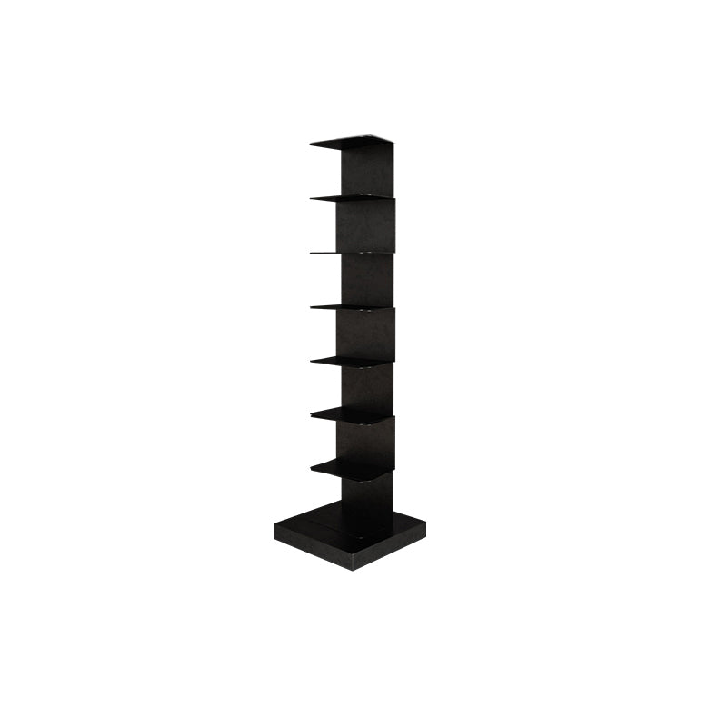 Geometric Bookshelf Modern Style Metal Bookcase for Home Office 13.8"L x 13.8"W x 48.8"H Black Clearhalo 'Bookcases' 'furn' 'furn_bookcases' 'Furniture' 'furniture_bookcases' 'Office Furniture' 4924414