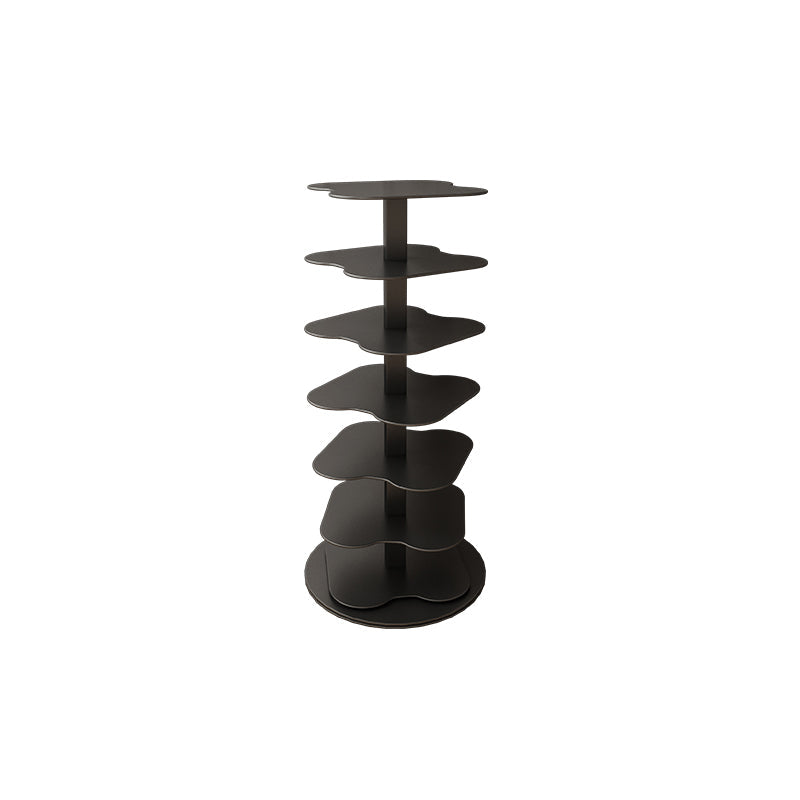 Geometric Bookshelf Modern Style Metal Bookcase for Home Office 16.5"L x 16.5"W x 32.7"H Black Clearhalo 'Bookcases' 'furn' 'furn_bookcases' 'Furniture' 'furniture_bookcases' 'Office Furniture' 4924421