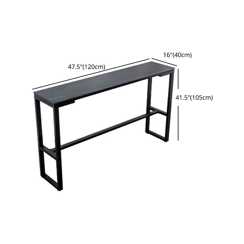 Contemporary Style Dining Sintered Stone Table Rectangle Bar Counter Table for Home Clearhalo 'Bar Furniture' 'Bar Tables' 'bar_tables' 'furn' 'furn_bar_tables' 'Furniture' 'furniture_bar_tables' 'Kitchen & Dining Furniture' 4925945