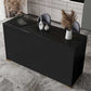 Contemporary Dining Sintered Stone Table Rectangle Bar Counter Table for Home 63"L x 15.7"W x 41.3"H Black Without Chairs Clearhalo 'Bar Furniture' 'Bar Tables' 'bar_tables' 'furn' 'furn_bar_tables' 'Furniture' 'furniture_bar_tables' 'Kitchen & Dining Furniture' 4925953