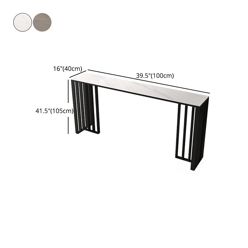 Contemporary Style Sintered Stone Table Rectangle Bar Counter Table for Home Clearhalo 'Bar Furniture' 'Bar Tables' 'bar_tables' 'furn' 'furn_bar_tables' 'Furniture' 'furniture_bar_tables' 'Kitchen & Dining Furniture' 4925975