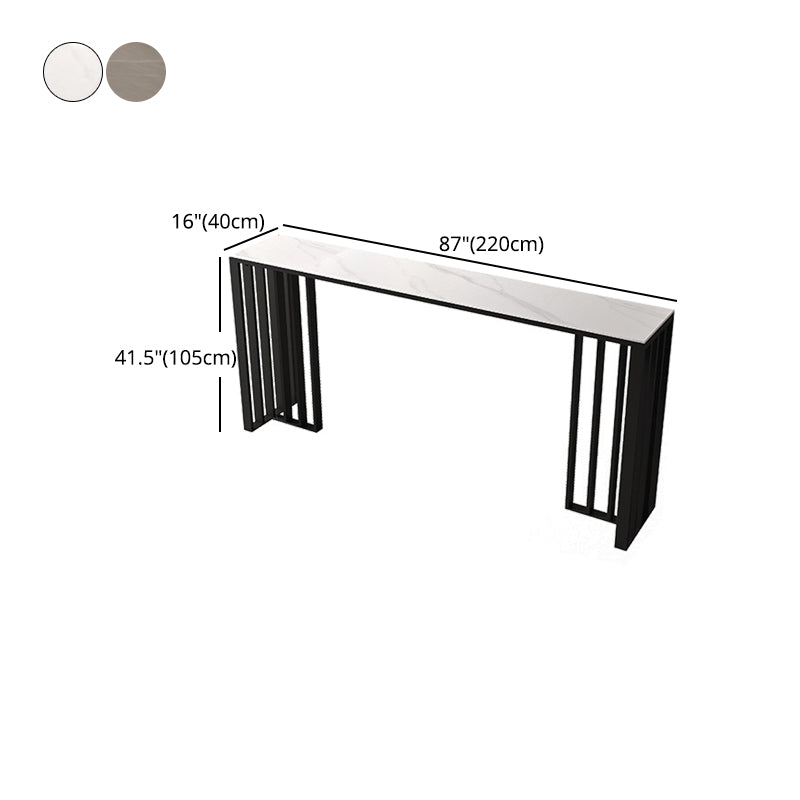 Contemporary Style Sintered Stone Table Rectangle Bar Counter Table for Home Clearhalo 'Bar Furniture' 'Bar Tables' 'bar_tables' 'furn' 'furn_bar_tables' 'Furniture' 'furniture_bar_tables' 'Kitchen & Dining Furniture' 4925981