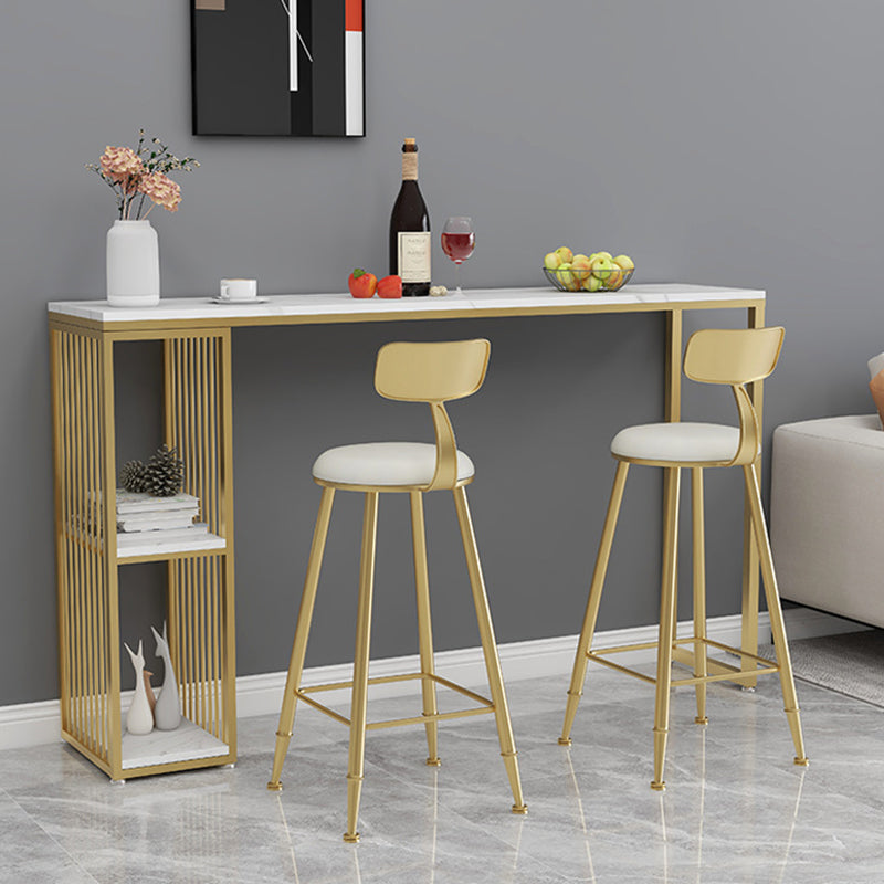 Contemporary Sintered Stone Table Rectangle Bar Counter Table for Home Clearhalo 'Bar Furniture' 'Bar Tables' 'bar_tables' 'furn' 'furn_bar_tables' 'Furniture' 'furniture_bar_tables' 'Kitchen & Dining Furniture' 4925991