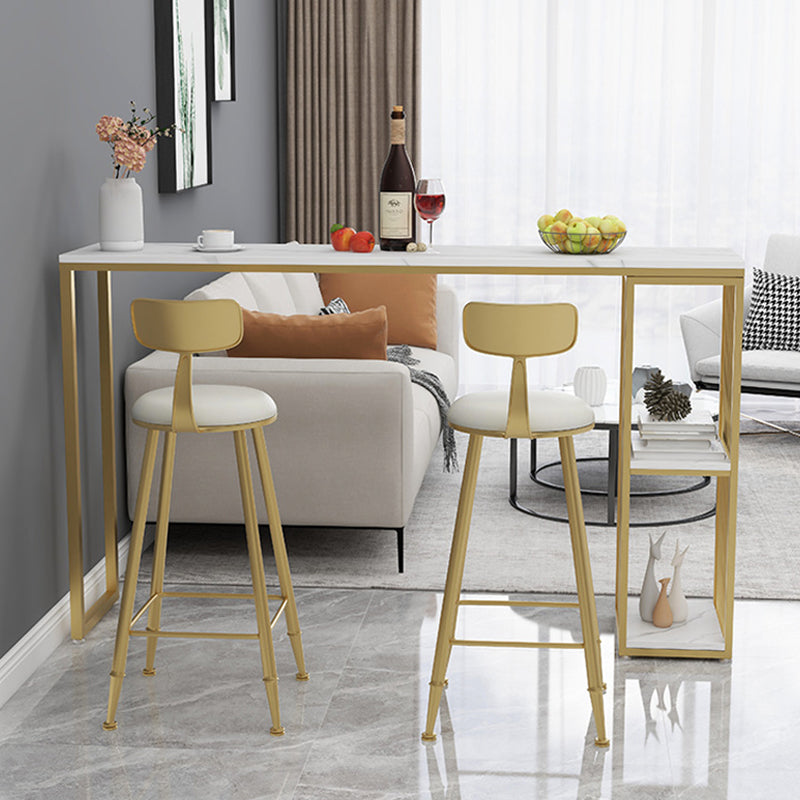Contemporary Sintered Stone Table Rectangle Bar Counter Table for Home Clearhalo 'Bar Furniture' 'Bar Tables' 'bar_tables' 'furn' 'furn_bar_tables' 'Furniture' 'furniture_bar_tables' 'Kitchen & Dining Furniture' 4925992