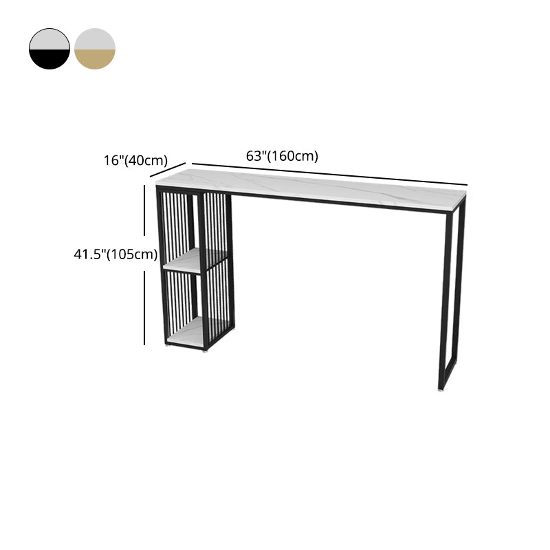 Contemporary Sintered Stone Table Rectangle Bar Counter Table for Home Clearhalo 'Bar Furniture' 'Bar Tables' 'bar_tables' 'furn' 'furn_bar_tables' 'Furniture' 'furniture_bar_tables' 'Kitchen & Dining Furniture' 4925997