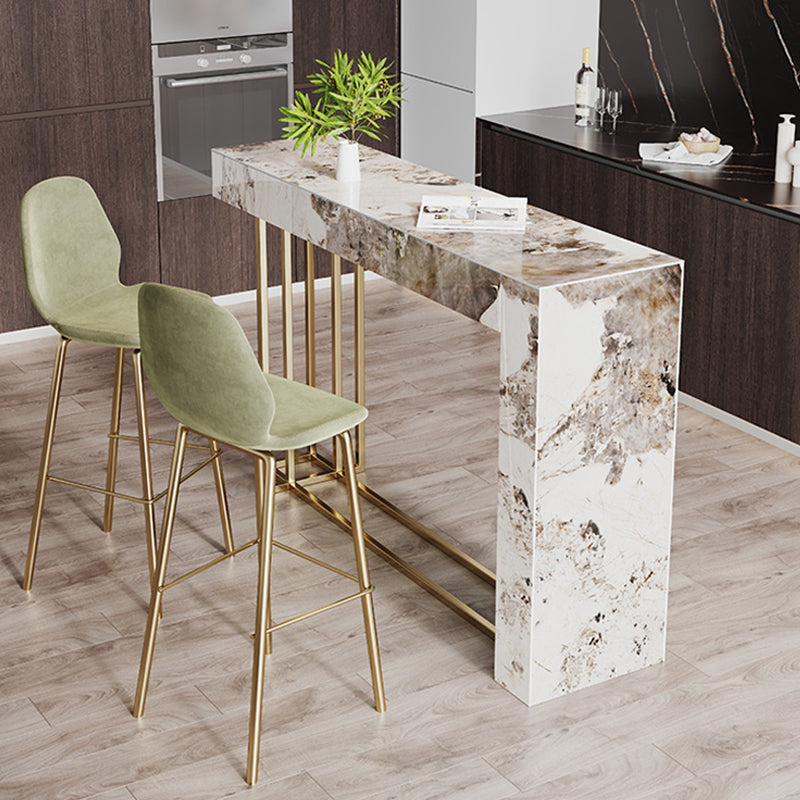 Nordic Sintered Stone Table Rectangle Bar Counter Table for Home Pandora & Gold Clearhalo 'Bar Furniture' 'Bar Tables' 'bar_tables' 'Furniture' 'furniture_bar_tables' 'Kitchen & Dining Furniture' 4926002
