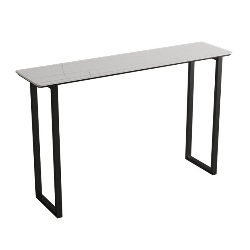 Modern Sintered Stone Table Rectangle Bar Counter Table for Home Black Without Chairs Clearhalo 'Bar Furniture' 'Bar Tables' 'bar_tables' 'furn' 'furn_bar_tables' 'Furniture' 'furniture_bar_tables' 'Kitchen & Dining Furniture' 4926015