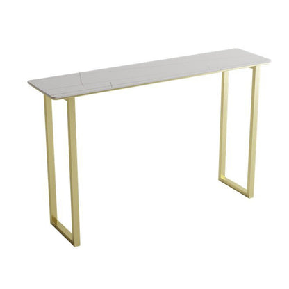 Modern Sintered Stone Table Rectangle Bar Counter Table for Home Gold Without Chairs Clearhalo 'Bar Furniture' 'Bar Tables' 'bar_tables' 'furn' 'furn_bar_tables' 'Furniture' 'furniture_bar_tables' 'Kitchen & Dining Furniture' 4926019
