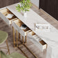 Nordic Glam Sintered Stone Table Rectangle Bar Counter Table for Home Clearhalo 'Bar Furniture' 'Bar Tables' 'bar_tables' 'furn' 'furn_bar_tables' 'Furniture' 'furniture_bar_tables' 'Kitchen & Dining Furniture' 4926038