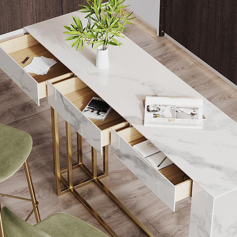 Nordic Glam Sintered Stone Table Rectangle Bar Counter Table for Home Clearhalo 'Bar Furniture' 'Bar Tables' 'bar_tables' 'furn' 'furn_bar_tables' 'Furniture' 'furniture_bar_tables' 'Kitchen & Dining Furniture' 4926038