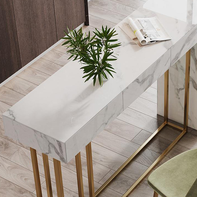 Nordic Glam Sintered Stone Table Rectangle Bar Counter Table for Home Clearhalo 'Bar Furniture' 'Bar Tables' 'bar_tables' 'furn' 'furn_bar_tables' 'Furniture' 'furniture_bar_tables' 'Kitchen & Dining Furniture' 4926039