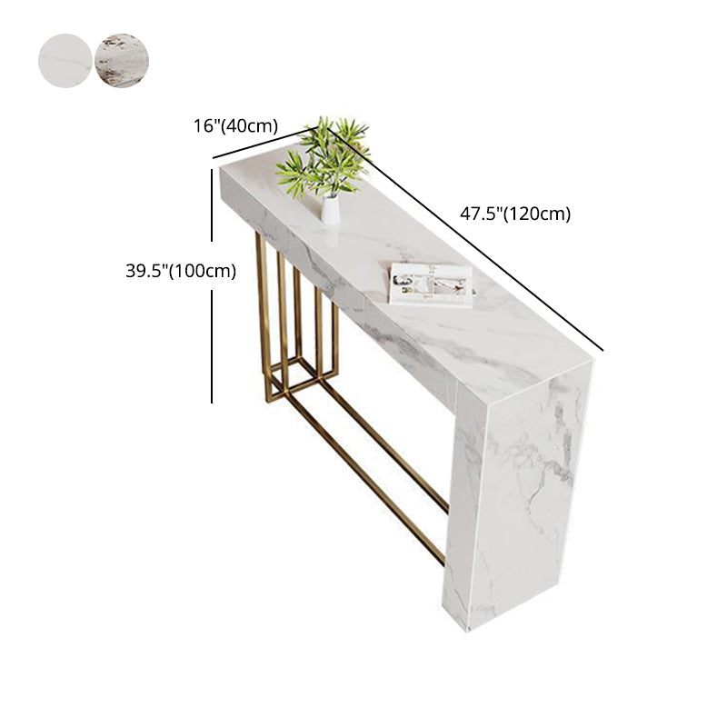 Nordic Glam Sintered Stone Table Rectangle Bar Counter Table for Home Clearhalo 'Bar Furniture' 'Bar Tables' 'bar_tables' 'furn' 'furn_bar_tables' 'Furniture' 'furniture_bar_tables' 'Kitchen & Dining Furniture' 4926043