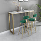 Nordic Glam Rectangle Sintered Stone Table Dining Bar Counter Table for Home 78.7"L x 15.7"W x 41.3"H Without Chairs Clearhalo 'Bar Furniture' 'Bar Tables' 'bar_tables' 'furn' 'furn_bar_tables' 'Furniture' 'furniture_bar_tables' 'Kitchen & Dining Furniture' 4926048