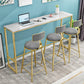 Nordic Glam Rectangle Sintered Stone Table Dining Bar Counter Table for Home 47.2"L x 15.7"W x 41.3"H Without Chairs Clearhalo 'Bar Furniture' 'Bar Tables' 'bar_tables' 'furn' 'furn_bar_tables' 'Furniture' 'furniture_bar_tables' 'Kitchen & Dining Furniture' 4926050
