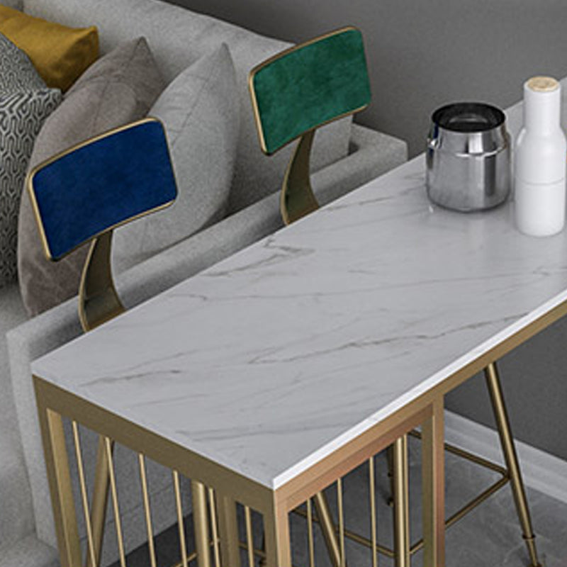 Nordic Glam Rectangle Sintered Stone Table Dining Bar Counter Table for Home Clearhalo 'Bar Furniture' 'Bar Tables' 'bar_tables' 'furn' 'furn_bar_tables' 'Furniture' 'furniture_bar_tables' 'Kitchen & Dining Furniture' 4926053