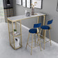 Nordic Glam Rectangle Sintered Stone Table Dining Bar Counter Table for Home Clearhalo 'Bar Furniture' 'Bar Tables' 'bar_tables' 'furn' 'furn_bar_tables' 'Furniture' 'furniture_bar_tables' 'Kitchen & Dining Furniture' 4926055