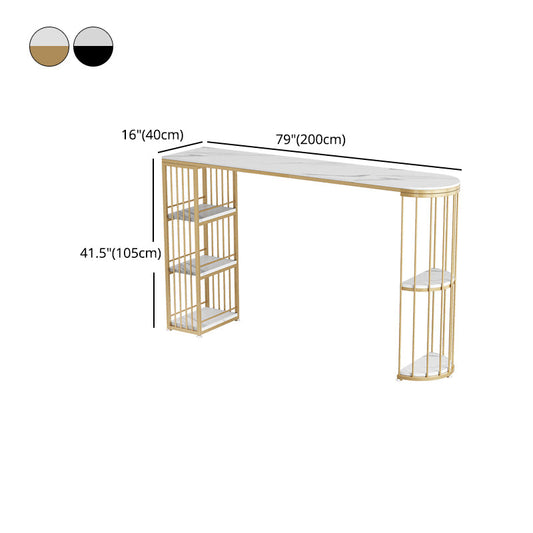Nordic Glam Sintered Stone Table Dining Bar Counter Table for Home Clearhalo 'Bar Furniture' 'Bar Tables' 'bar_tables' 'Furniture' 'furniture_bar_tables' 'Kitchen & Dining Furniture' 4926079