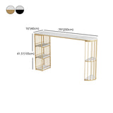 Nordic Glam Sintered Stone Table Dining Bar Counter Table for Home Clearhalo 'Bar Furniture' 'Bar Tables' 'bar_tables' 'Furniture' 'furniture_bar_tables' 'Kitchen & Dining Furniture' 4926079