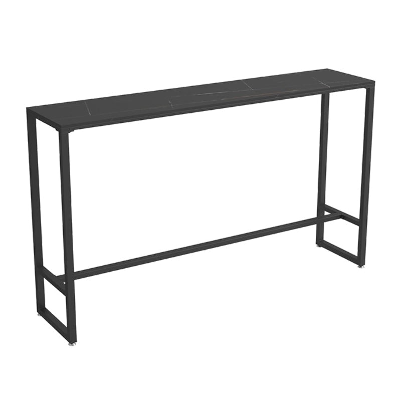 Modern Style Sintered Stone Table Dining Bar Counter Table for Home Black Without Chairs Clearhalo 'Bar Furniture' 'Bar Tables' 'bar_tables' 'furn' 'furn_bar_tables' 'Furniture' 'furniture_bar_tables' 'Kitchen & Dining Furniture' 4926081