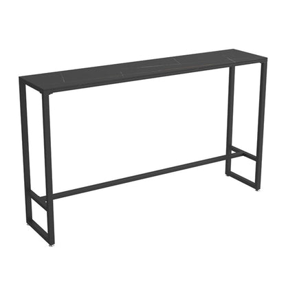 Modern Style Sintered Stone Table Dining Bar Counter Table for Home Black Without Chairs Clearhalo 'Bar Furniture' 'Bar Tables' 'bar_tables' 'furn' 'furn_bar_tables' 'Furniture' 'furniture_bar_tables' 'Kitchen & Dining Furniture' 4926081