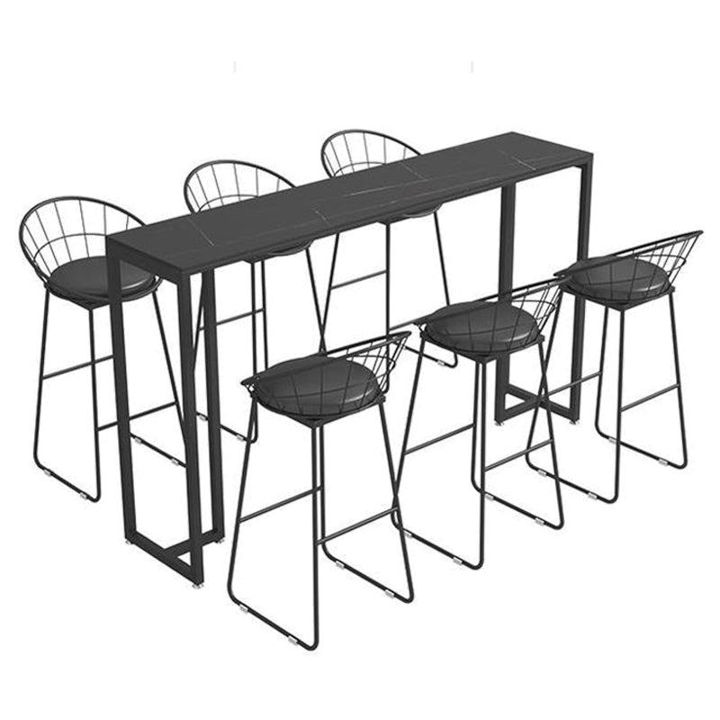 Modern Style Sintered Stone Table Dining Bar Counter Table for Home Clearhalo 'Bar Furniture' 'Bar Tables' 'bar_tables' 'furn' 'furn_bar_tables' 'Furniture' 'furniture_bar_tables' 'Kitchen & Dining Furniture' 4926086
