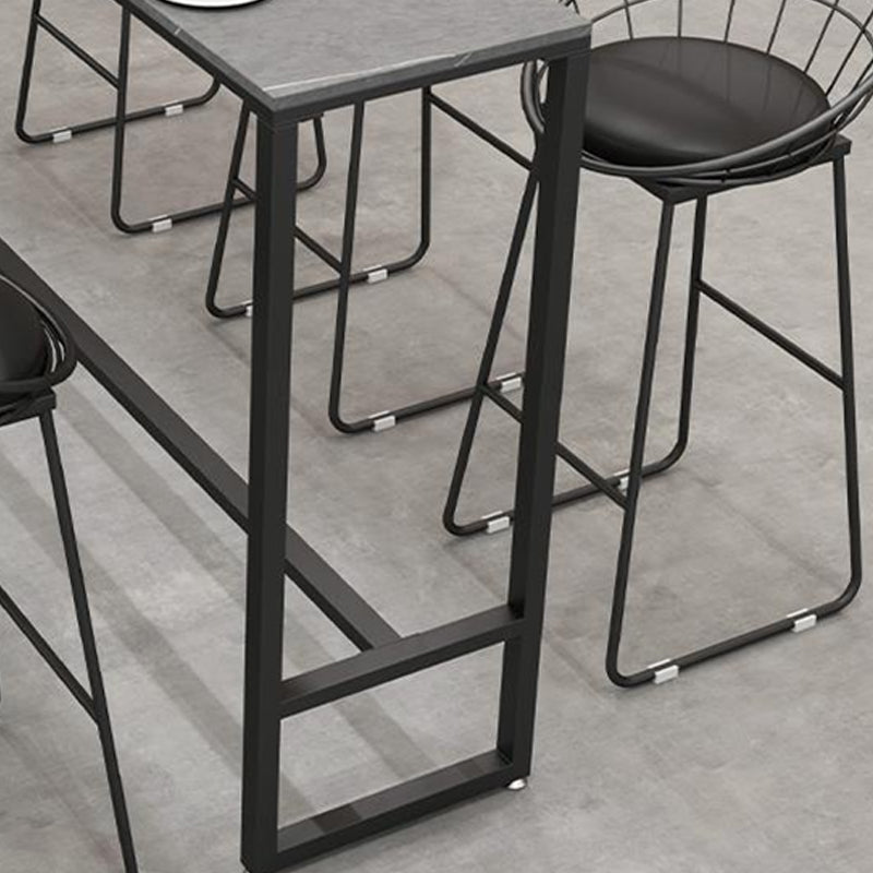 Modern Style Sintered Stone Table Dining Bar Counter Table for Home Clearhalo 'Bar Furniture' 'Bar Tables' 'bar_tables' 'furn' 'furn_bar_tables' 'Furniture' 'furniture_bar_tables' 'Kitchen & Dining Furniture' 4926090