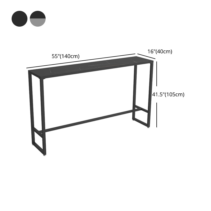 Modern Style Sintered Stone Table Dining Bar Counter Table for Home Clearhalo 'Bar Furniture' 'Bar Tables' 'bar_tables' 'furn' 'furn_bar_tables' 'Furniture' 'furniture_bar_tables' 'Kitchen & Dining Furniture' 4926094