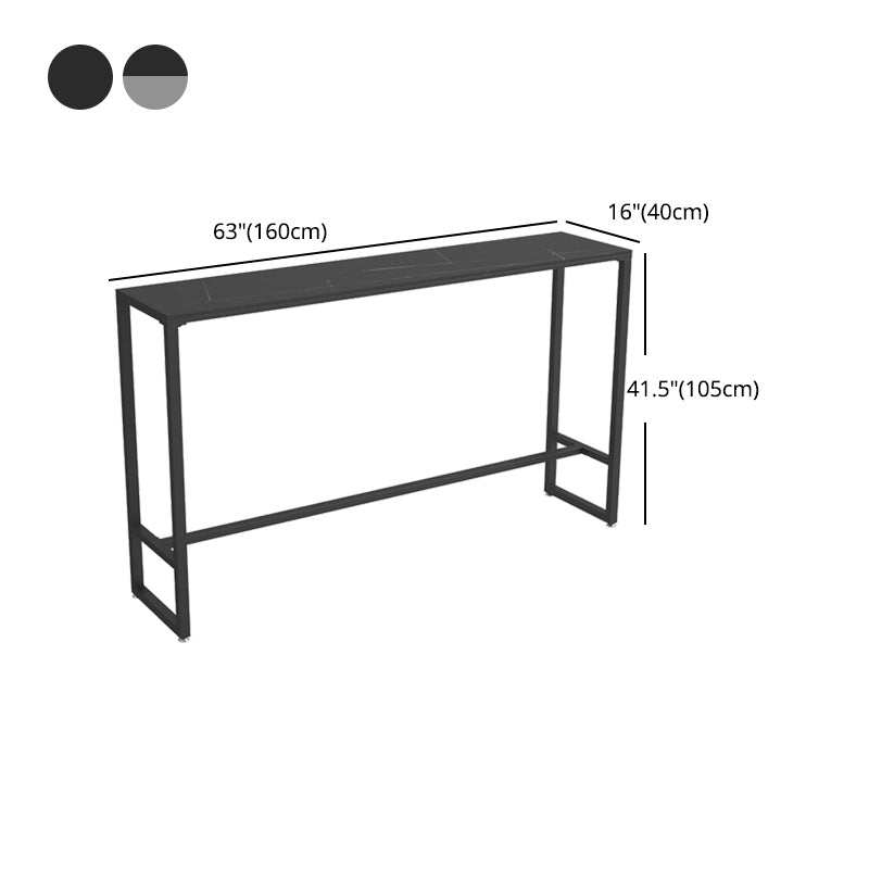 Modern Style Sintered Stone Table Dining Bar Counter Table for Home Clearhalo 'Bar Furniture' 'Bar Tables' 'bar_tables' 'furn' 'furn_bar_tables' 'Furniture' 'furniture_bar_tables' 'Kitchen & Dining Furniture' 4926095