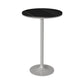 Stone Bar Dining Table Modern Round Bar Table with Pedestal Base for Dining Room 19.7"L x 19.7"W x 29.5"H Silver Without Chairs Clearhalo 'Bar Furniture' 'Bar Tables' 'bar_tables' 'furn' 'furn_bar_tables' 'Furniture' 'furniture_bar_tables' 'Kitchen & Dining Furniture' 4926102
