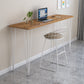 Wood Bar Dining Table Modern Rectangle Bar Table with Four Legs base for Dining Room White Natural Clearhalo 'Bar Furniture' 'Bar Tables' 'bar_tables' 'furn' 'furn_bar_tables' 'Furniture' 'furniture_bar_tables' 'Kitchen & Dining Furniture' 4926115