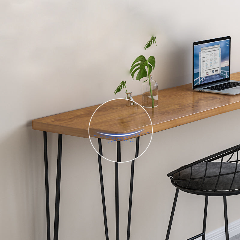 Wood Bar Dining Table Modern Rectangle Bar Table with Four Legs base for Dining Room Clearhalo 'Bar Furniture' 'Bar Tables' 'bar_tables' 'furn' 'furn_bar_tables' 'Furniture' 'furniture_bar_tables' 'Kitchen & Dining Furniture' 4926117