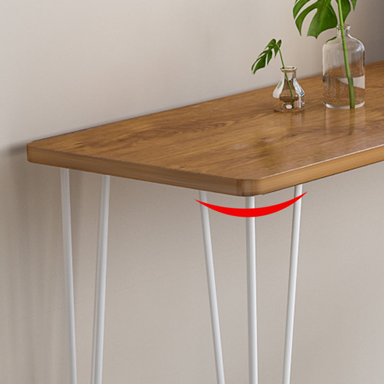 Wood Bar Dining Table Modern Rectangle Bar Table with Four Legs base for Dining Room Clearhalo 'Bar Furniture' 'Bar Tables' 'bar_tables' 'furn' 'furn_bar_tables' 'Furniture' 'furniture_bar_tables' 'Kitchen & Dining Furniture' 4926118