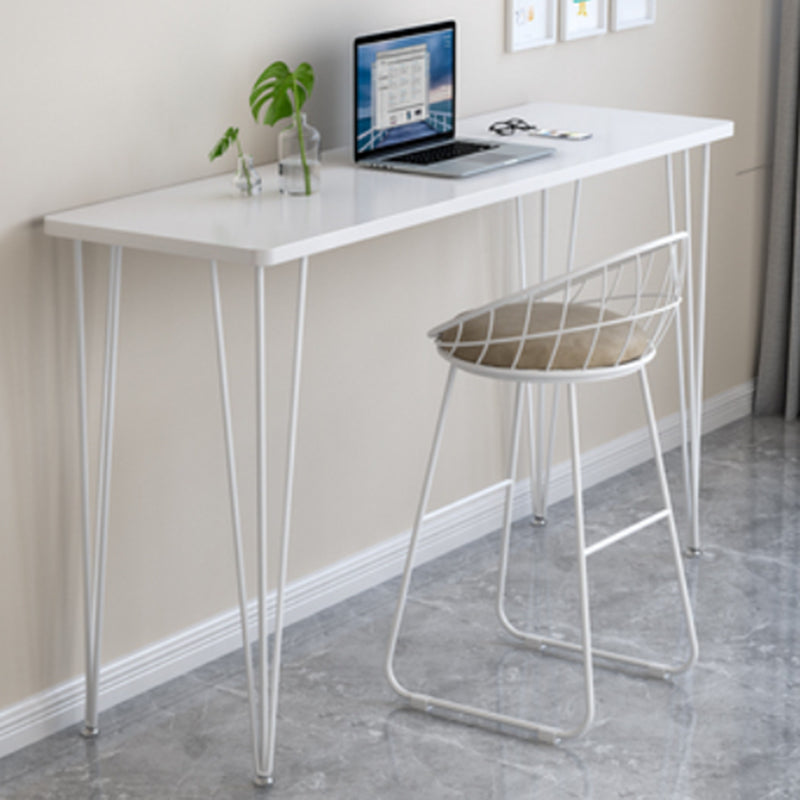 Wood Bar Dining Table Modern Rectangle Bar Table with Four Legs base for Dining Room White White Clearhalo 'Bar Furniture' 'Bar Tables' 'bar_tables' 'furn' 'furn_bar_tables' 'Furniture' 'furniture_bar_tables' 'Kitchen & Dining Furniture' 4926121