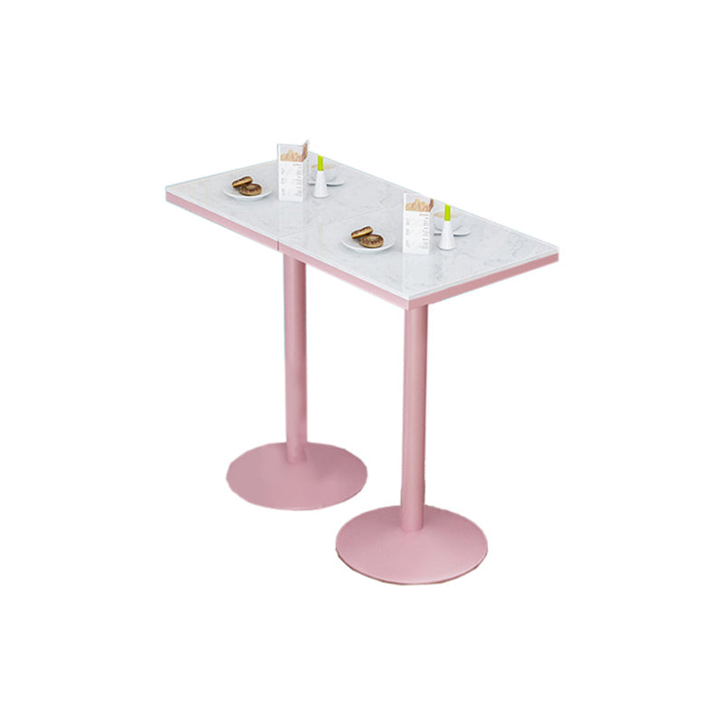 Stone Bar Dining Table Modern Bar Table with Iron Base for Dining Room 47.2"L x 23.6"W x 29.5"H Rectangular Without Chairs Clearhalo 'Bar Furniture' 'Bar Tables' 'bar_tables' 'furn' 'furn_bar_tables' 'Furniture' 'furniture_bar_tables' 'Kitchen & Dining Furniture' 4926129