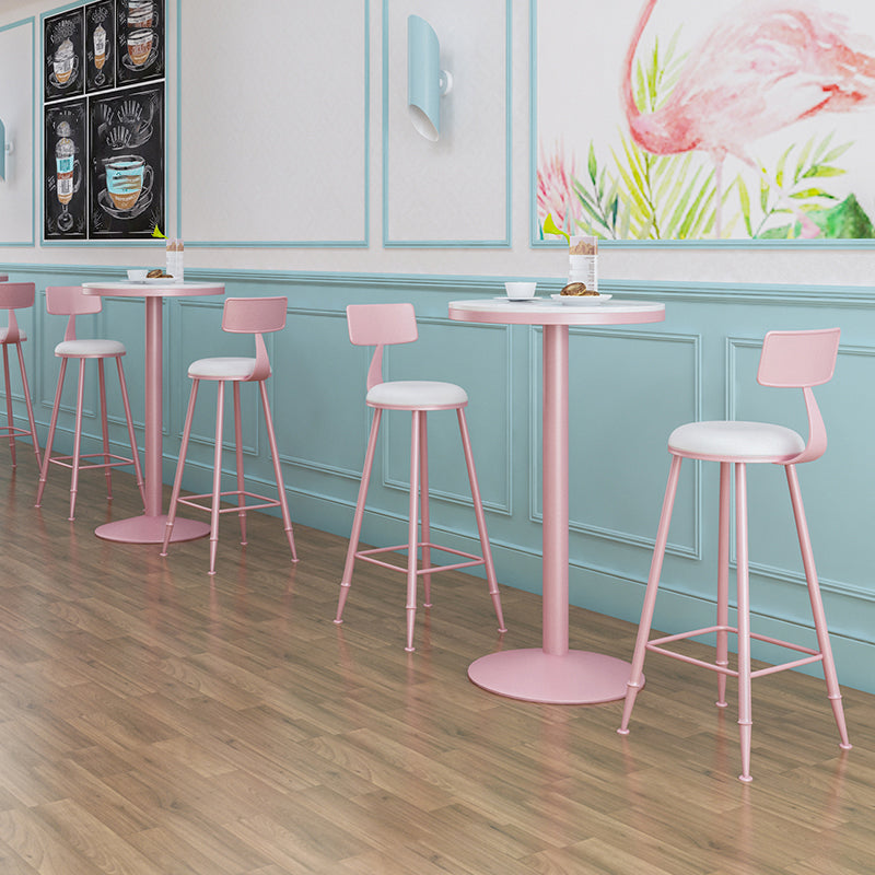 Stone Bar Dining Table Modern Bar Table with Iron Base for Dining Room Clearhalo 'Bar Furniture' 'Bar Tables' 'bar_tables' 'furn' 'furn_bar_tables' 'Furniture' 'furniture_bar_tables' 'Kitchen & Dining Furniture' 4926134