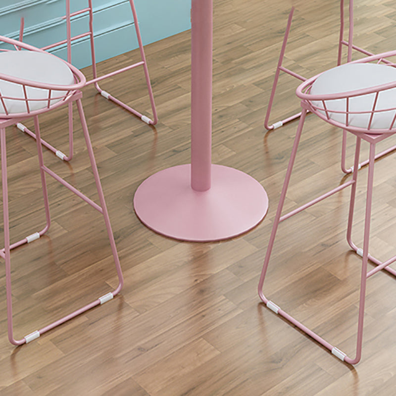 Stone Bar Dining Table Modern Bar Table with Iron Base for Dining Room Clearhalo 'Bar Furniture' 'Bar Tables' 'bar_tables' 'furn' 'furn_bar_tables' 'Furniture' 'furniture_bar_tables' 'Kitchen & Dining Furniture' 4926137