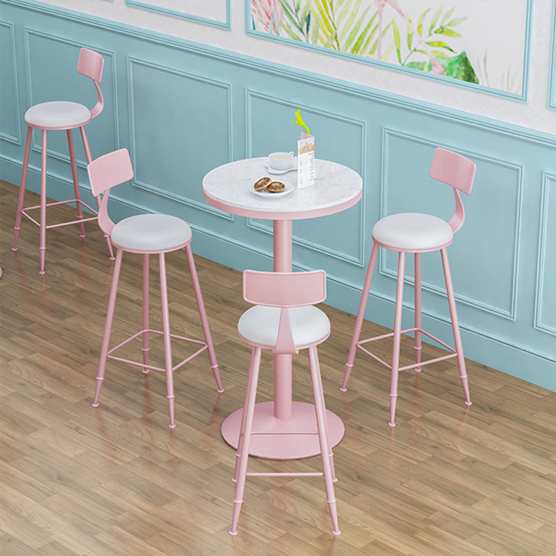 Stone Bar Dining Table Modern Bar Table with Iron Base for Dining Room Clearhalo 'Bar Furniture' 'Bar Tables' 'bar_tables' 'furn' 'furn_bar_tables' 'Furniture' 'furniture_bar_tables' 'Kitchen & Dining Furniture' 4926138